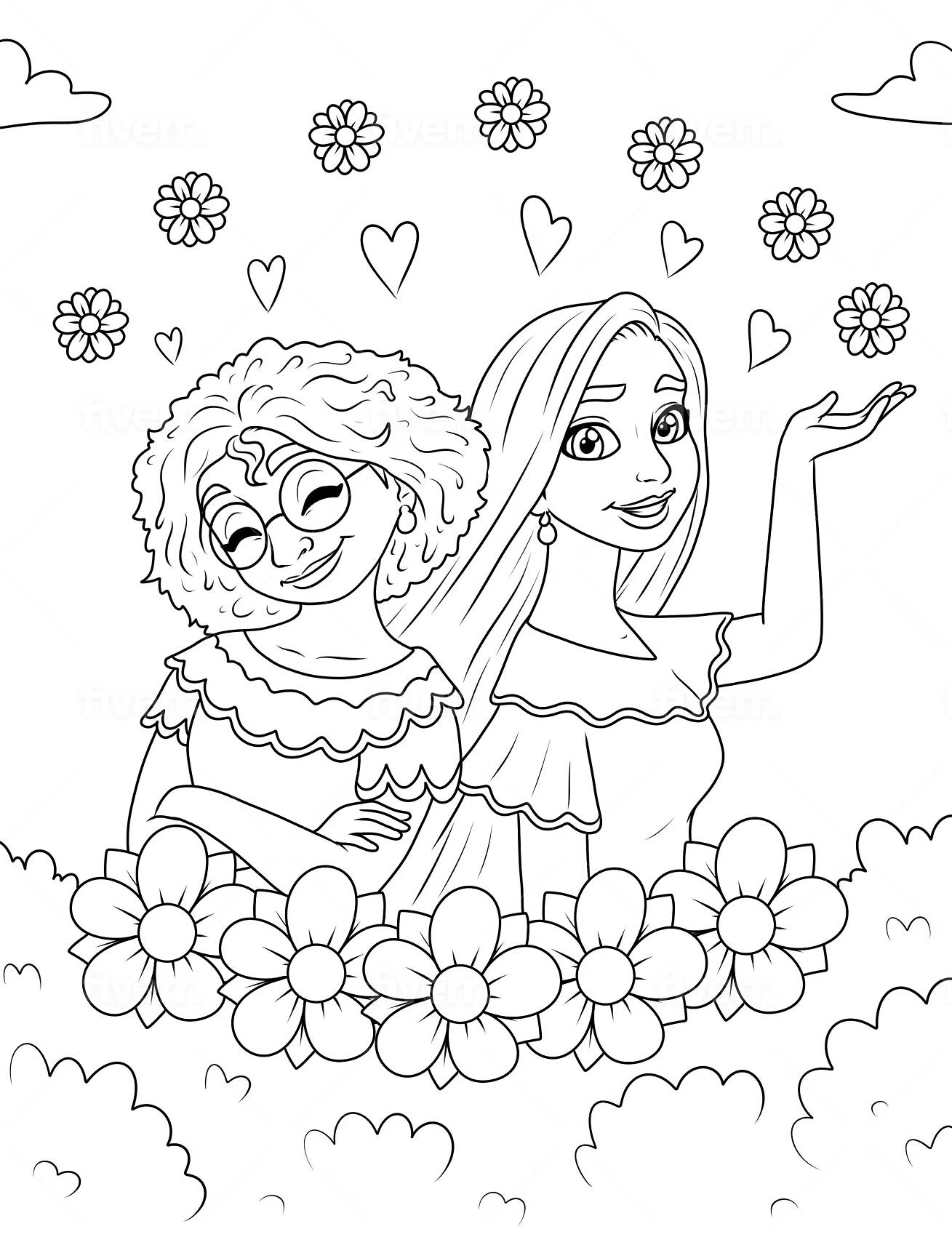 Mirabel and Isabela Coloring Pages