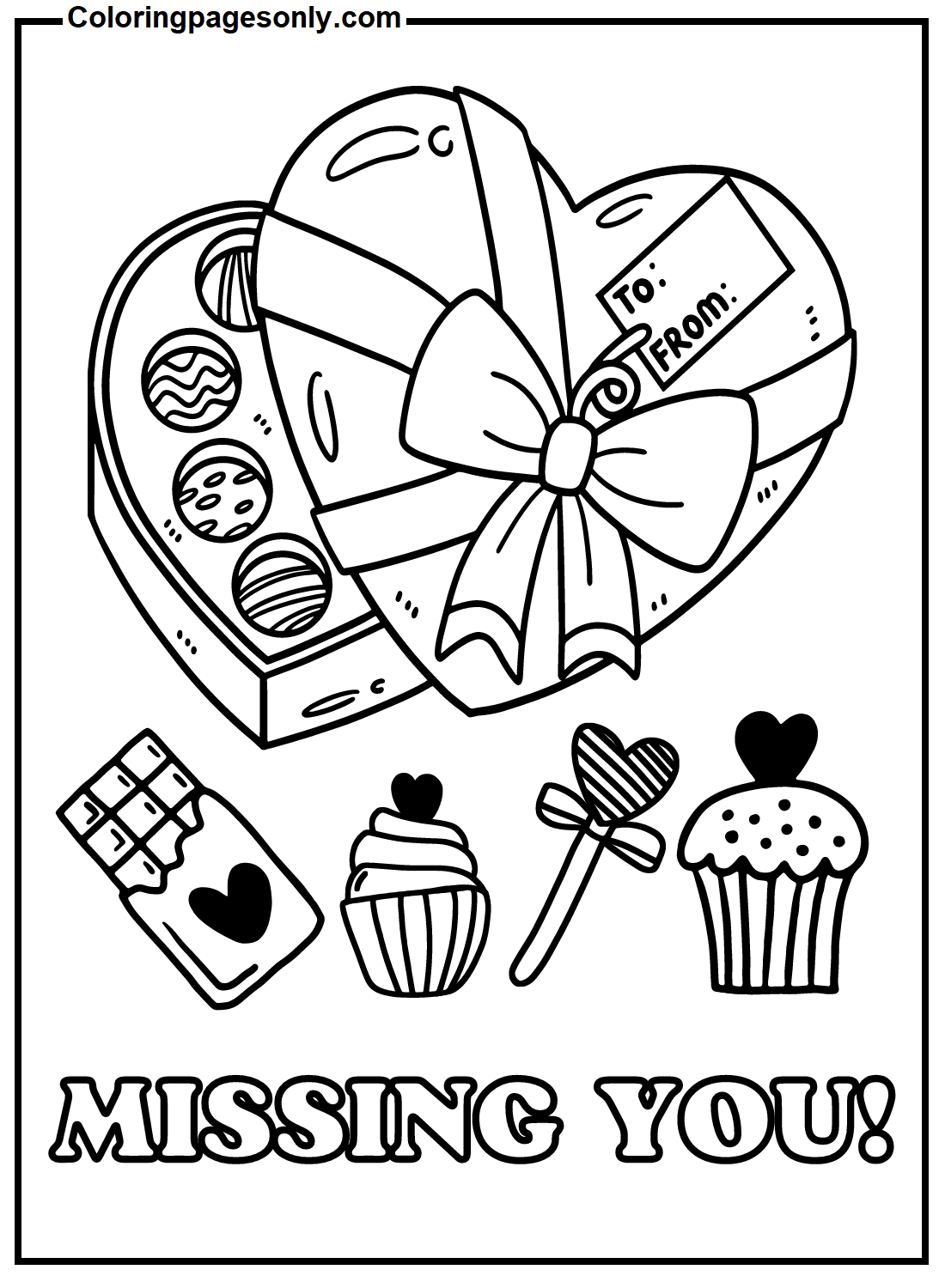 Missing You Coloring Page Free Printable Coloring Pages