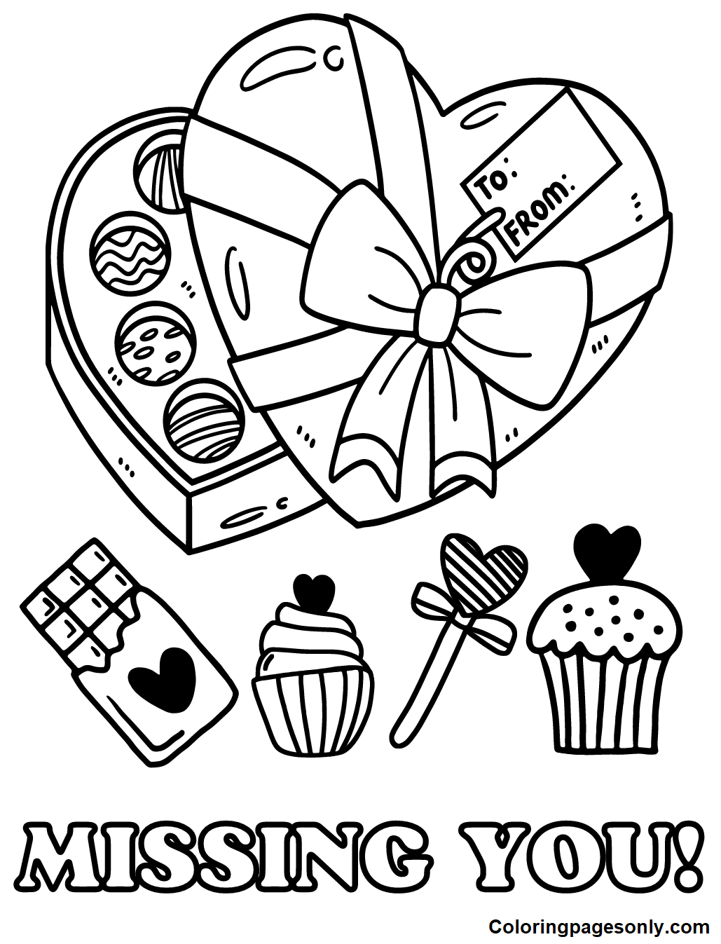 Missing you Coloring Pages