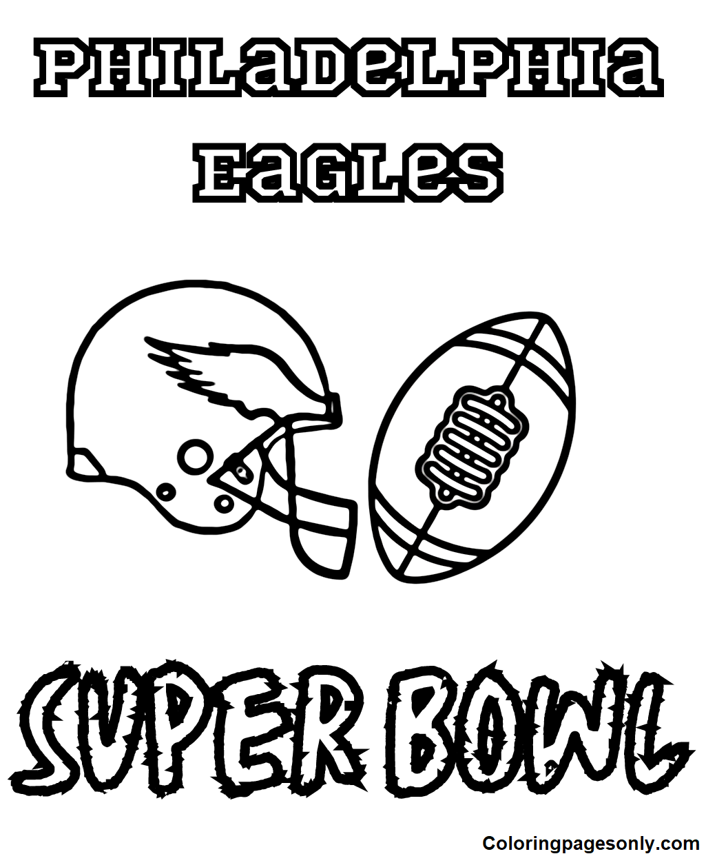 Philadelphia Eagles Super Bowl Image Coloring Pages