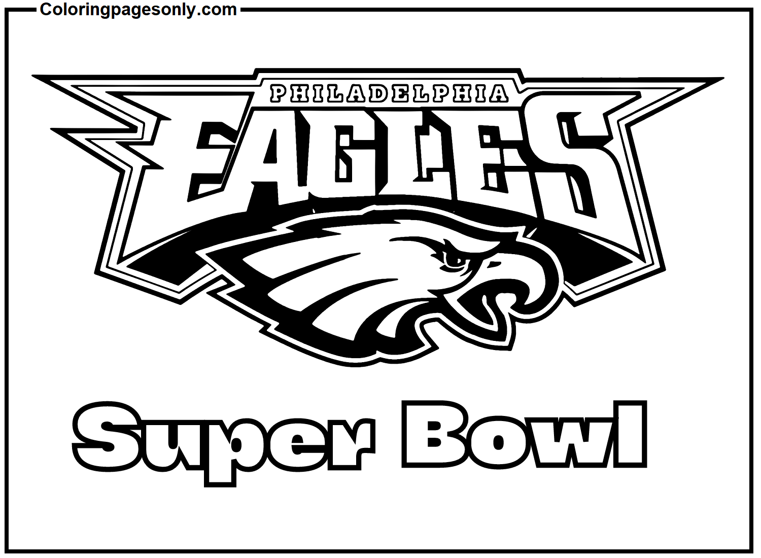 Philadelphia Eagles Super Bowl Coloring Pages