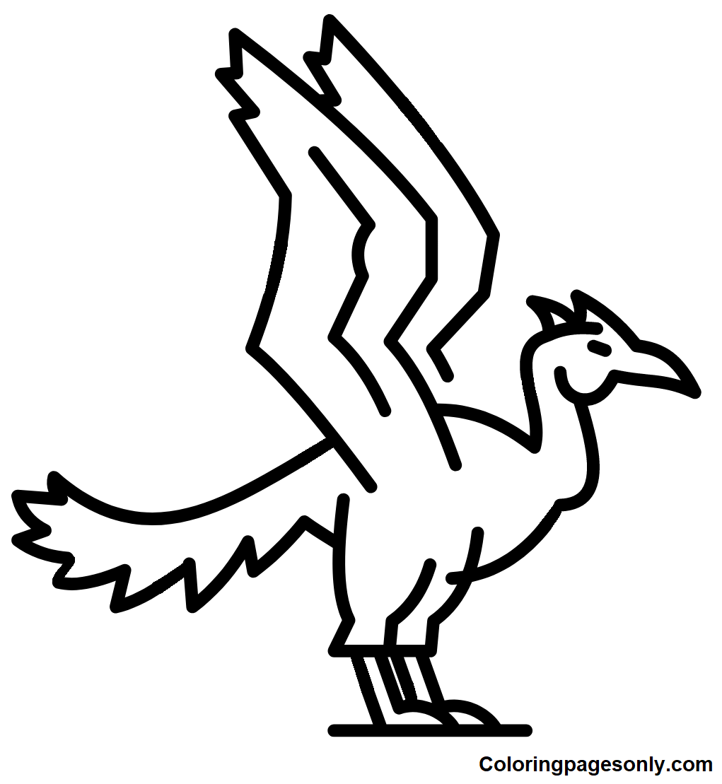 Simple Archaeopteryx Coloring Pages