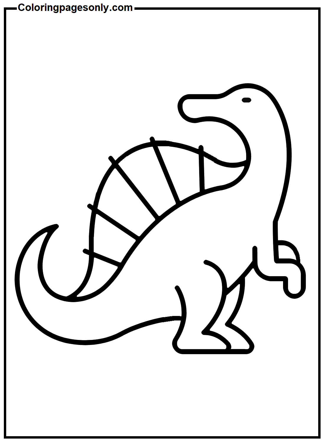 Simple Spinosaurus Coloring Pages