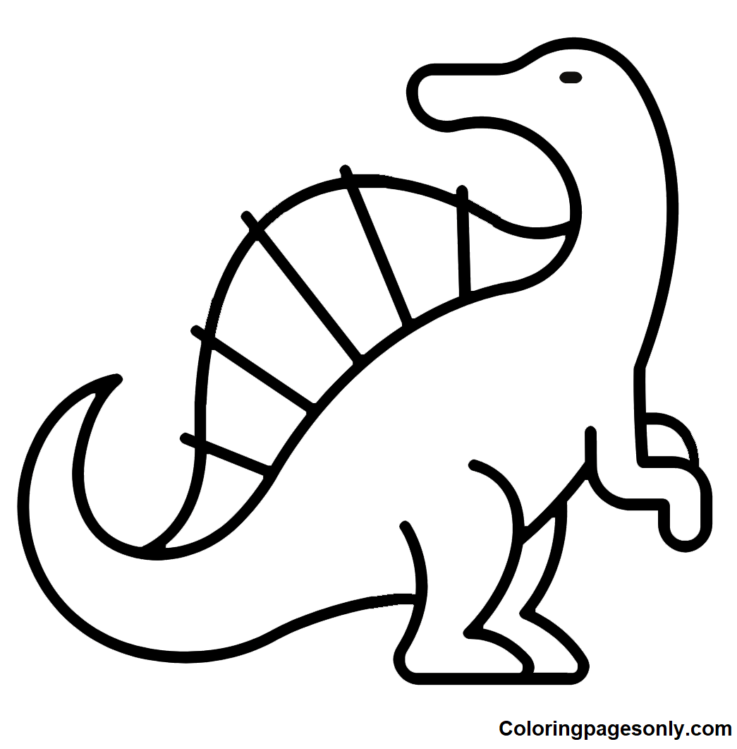 Simple Spinosaurus Coloring Pages