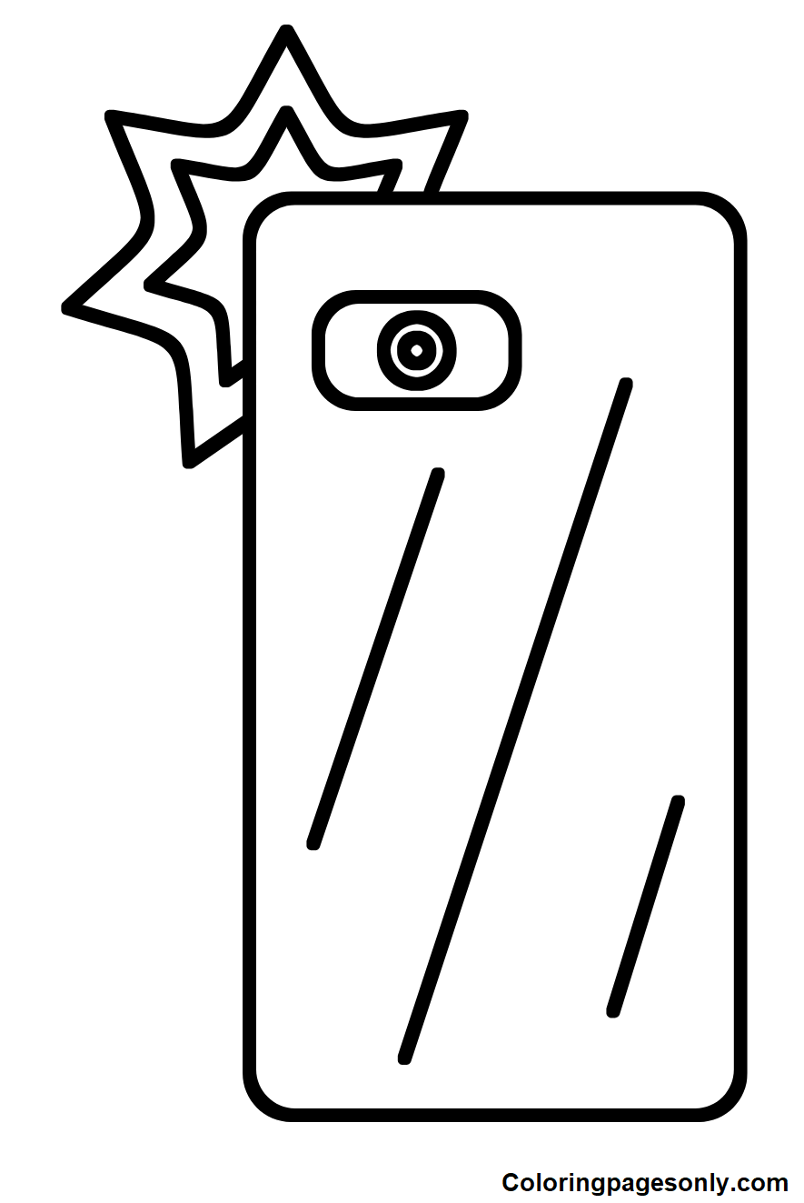 Smartphone Selfie Flash Coloring Pages