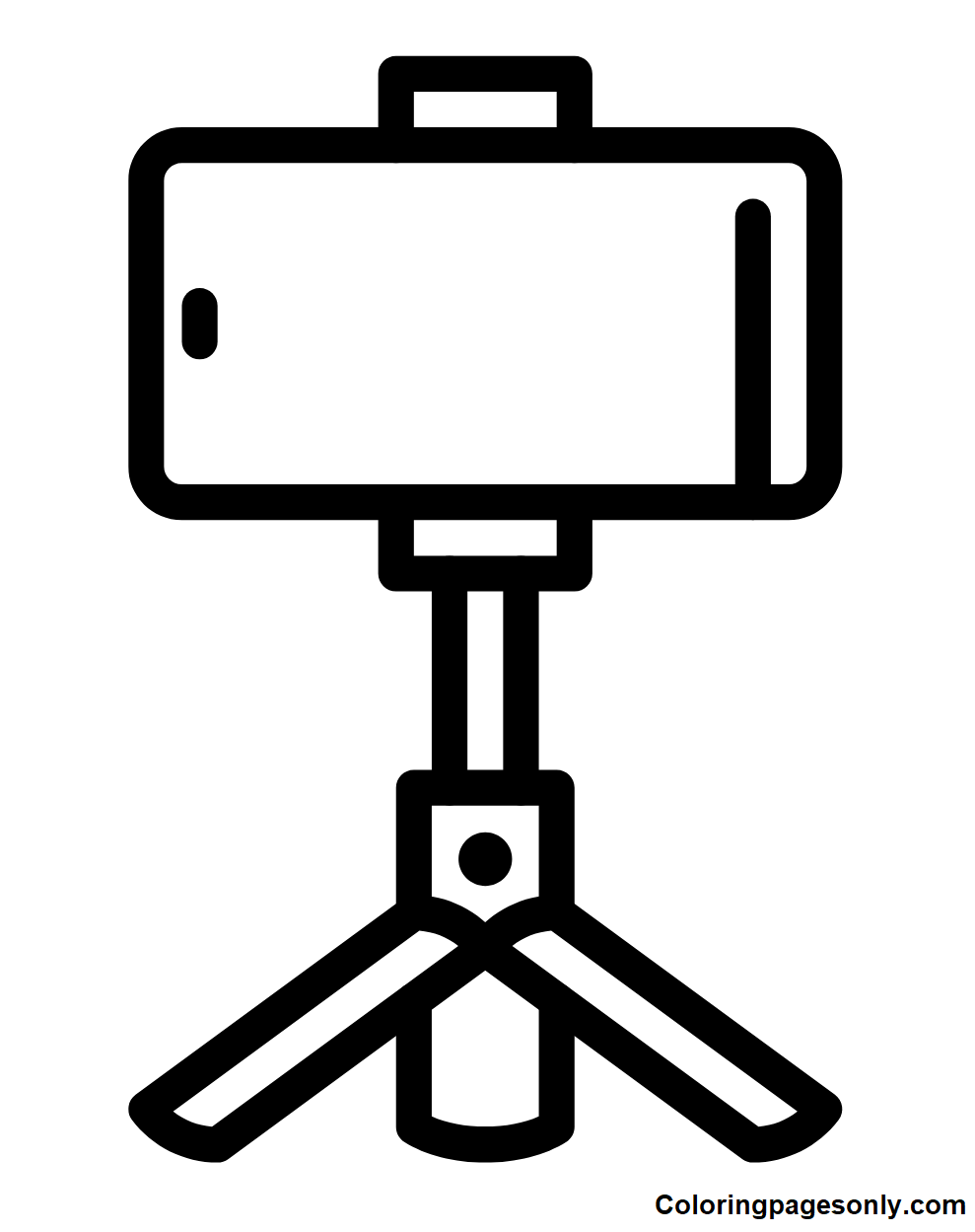 Smartphone on a Tripod Coloring Page