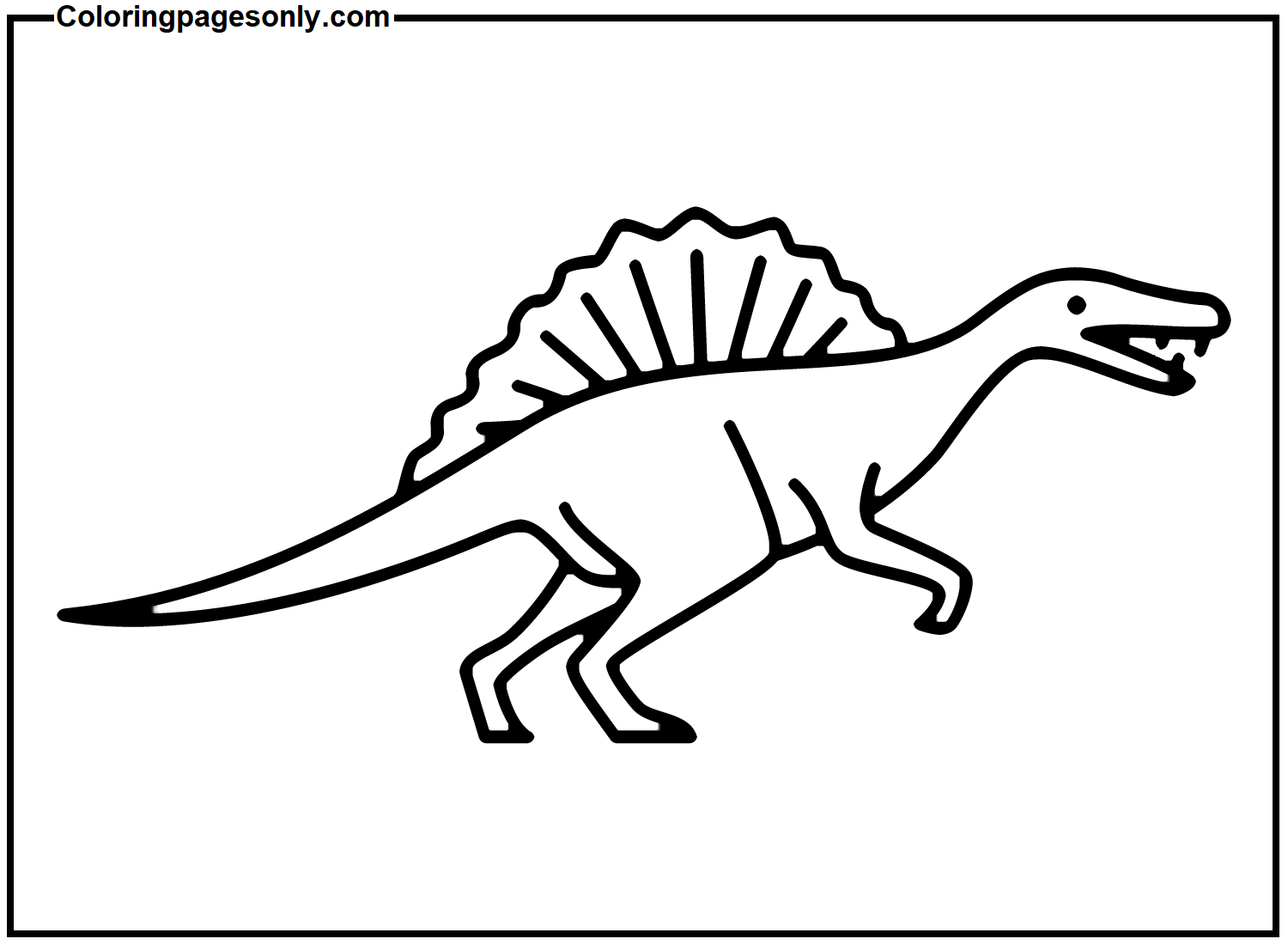 Спинозавр. Распечатка спинозавра.