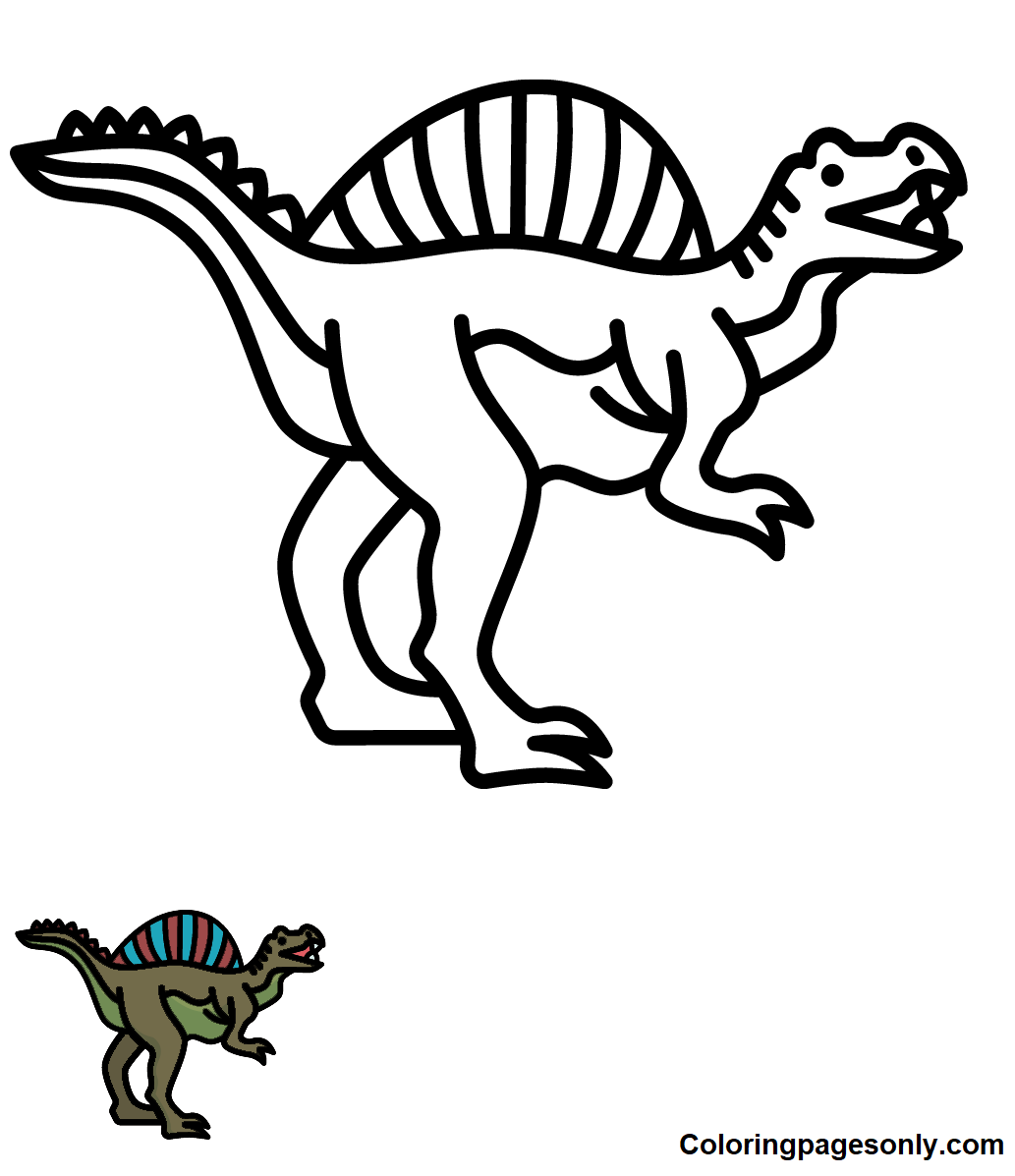 Coloriage Spinosaurus à imprimer