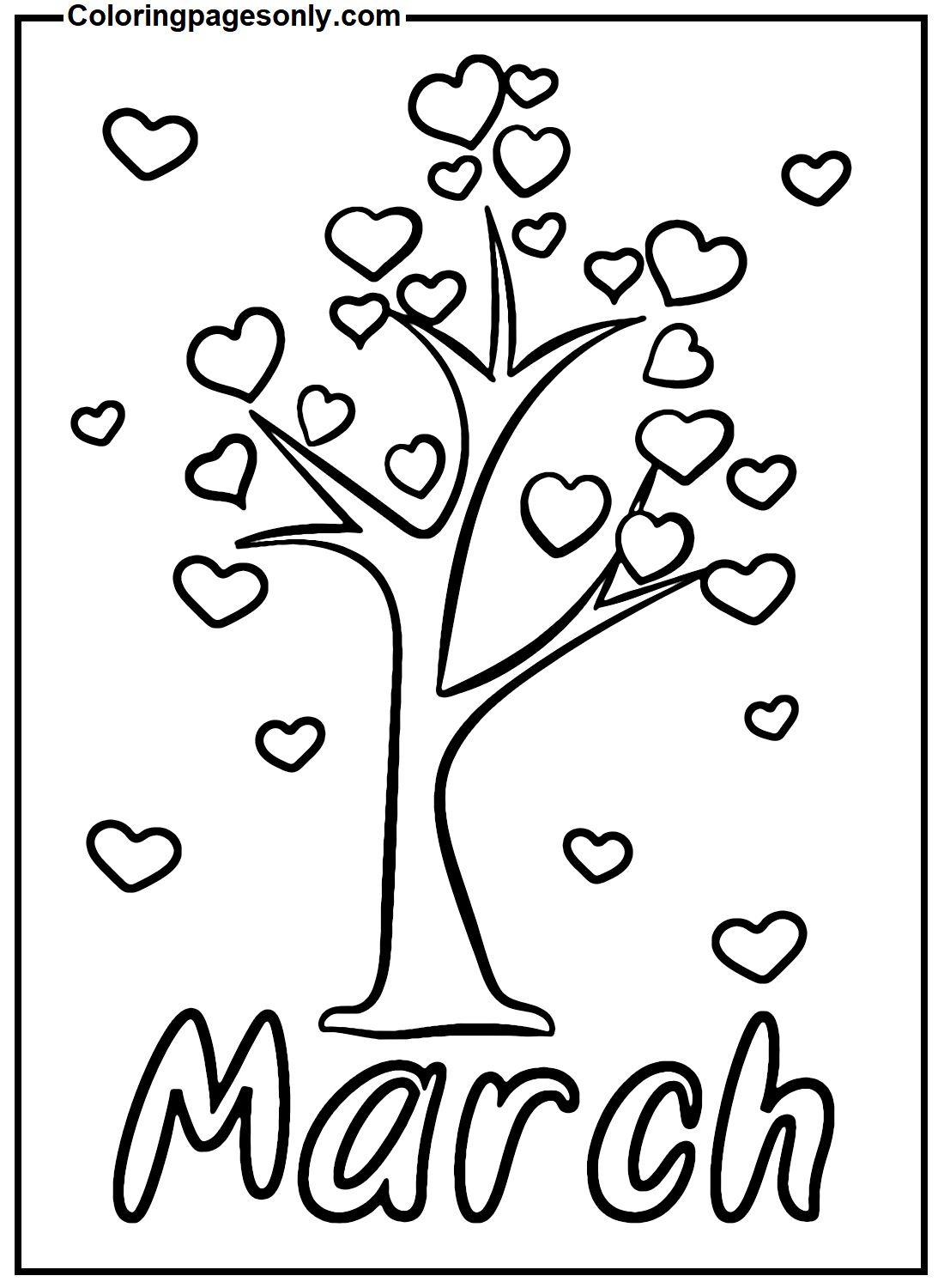 Spring March Coloring Page