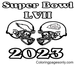 Super Bowl 2023 para colorear