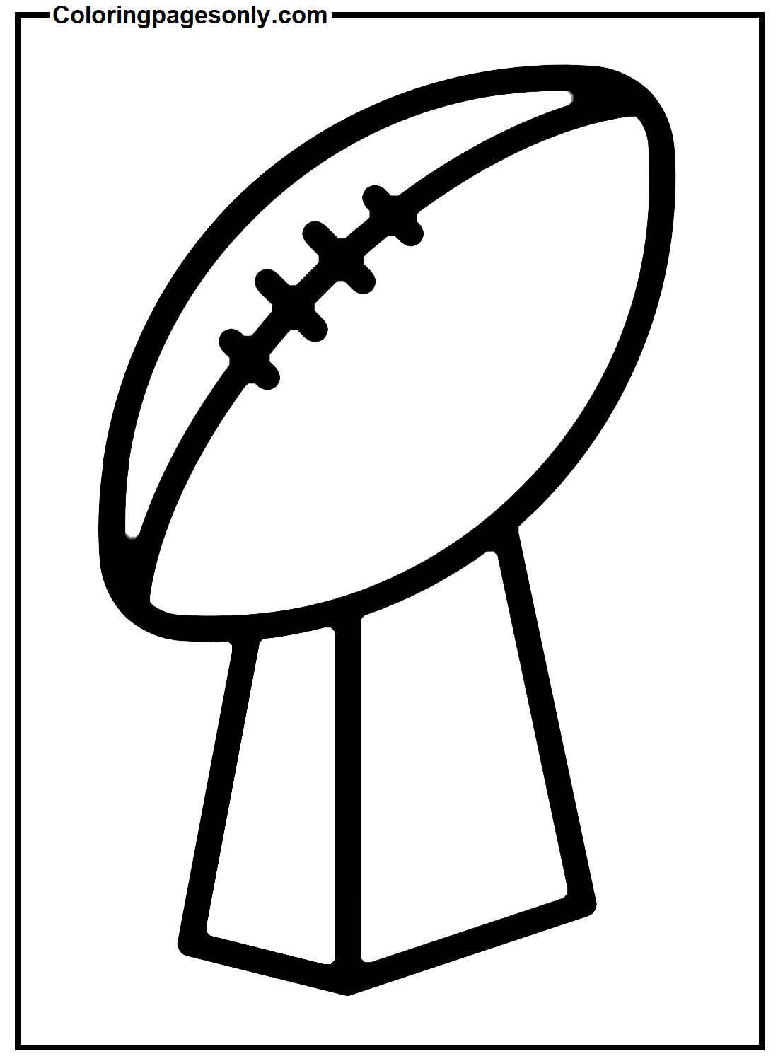 Super Bowl Cup Coloring Page