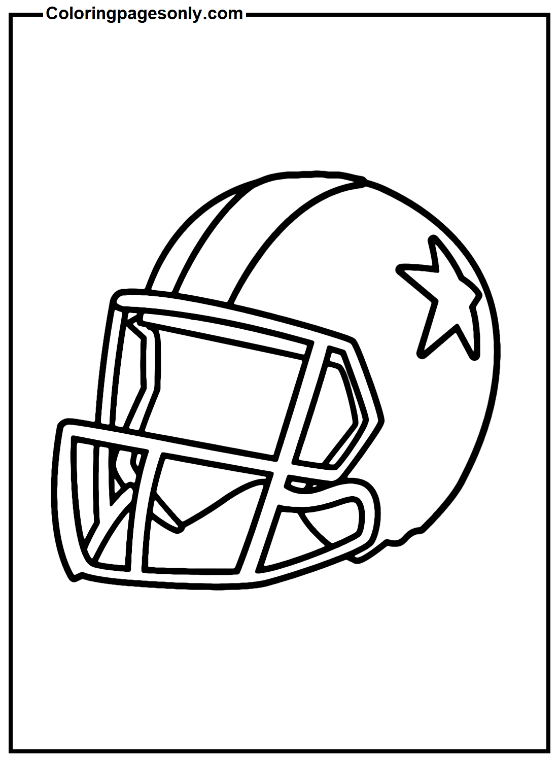 Super Bowl Helmet Image Coloring Pages