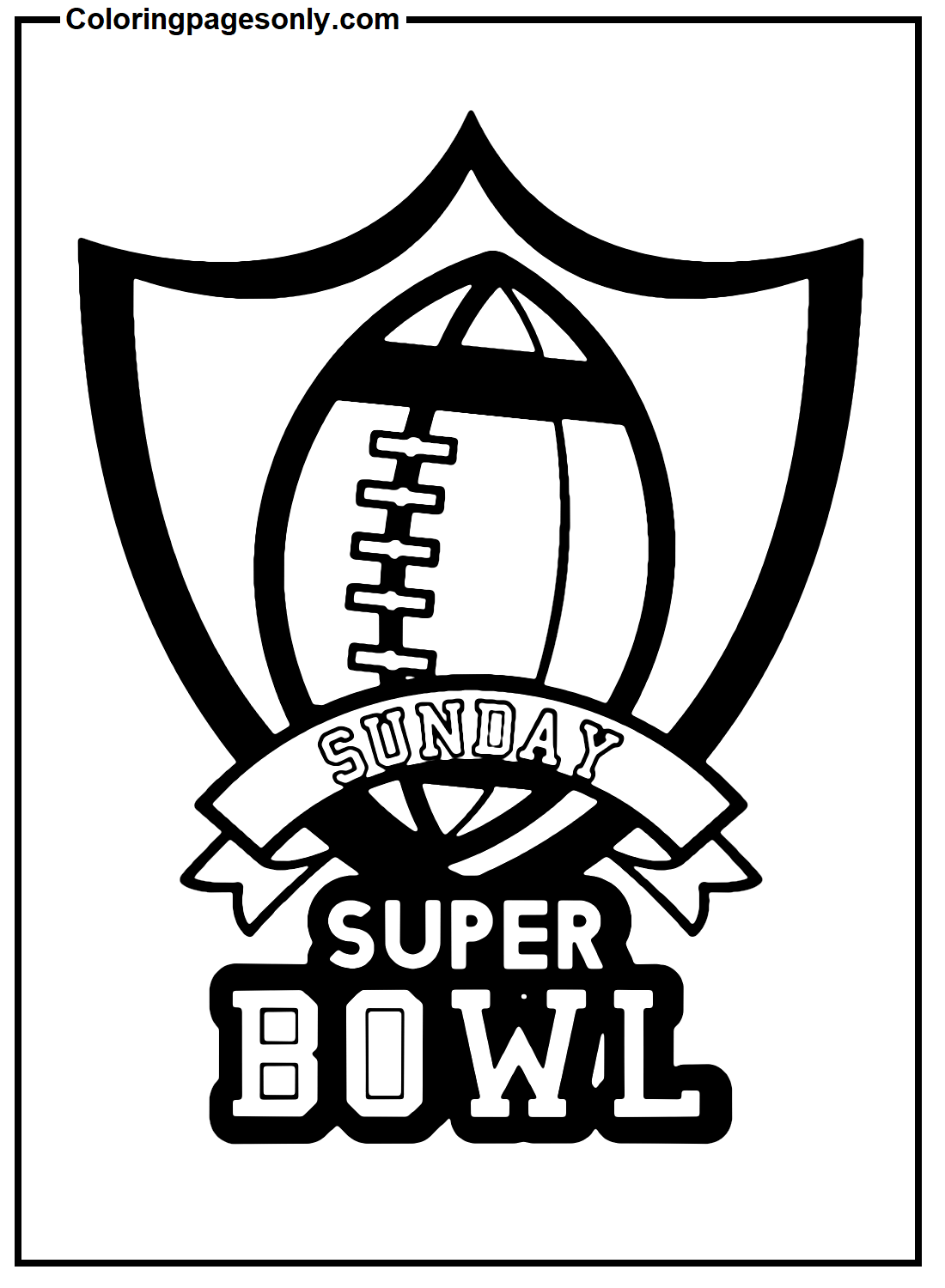 Super Bowl Picture Coloring Page Free Printable Coloring Pages