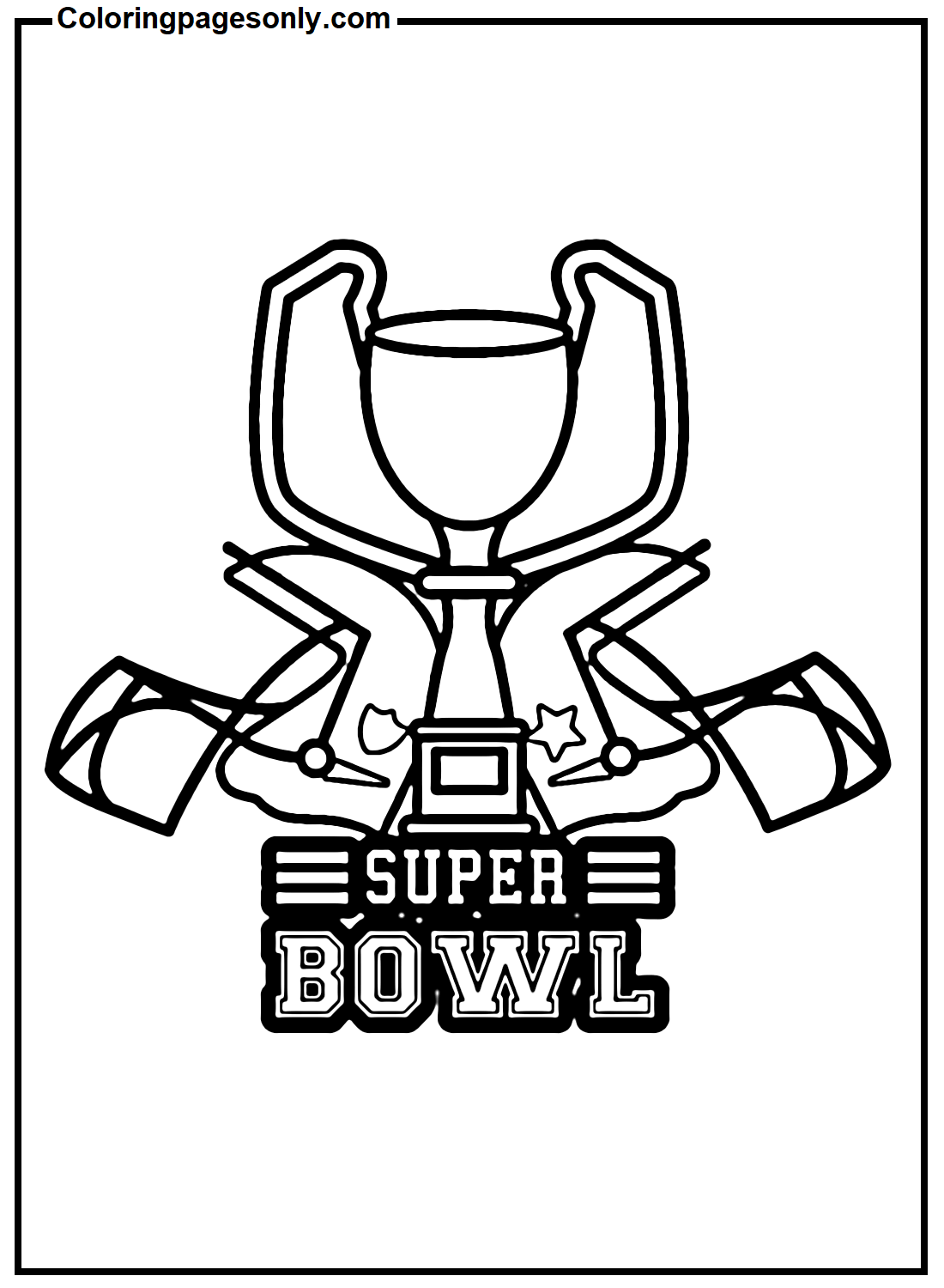 Super Bowl color Sheets Coloring Page