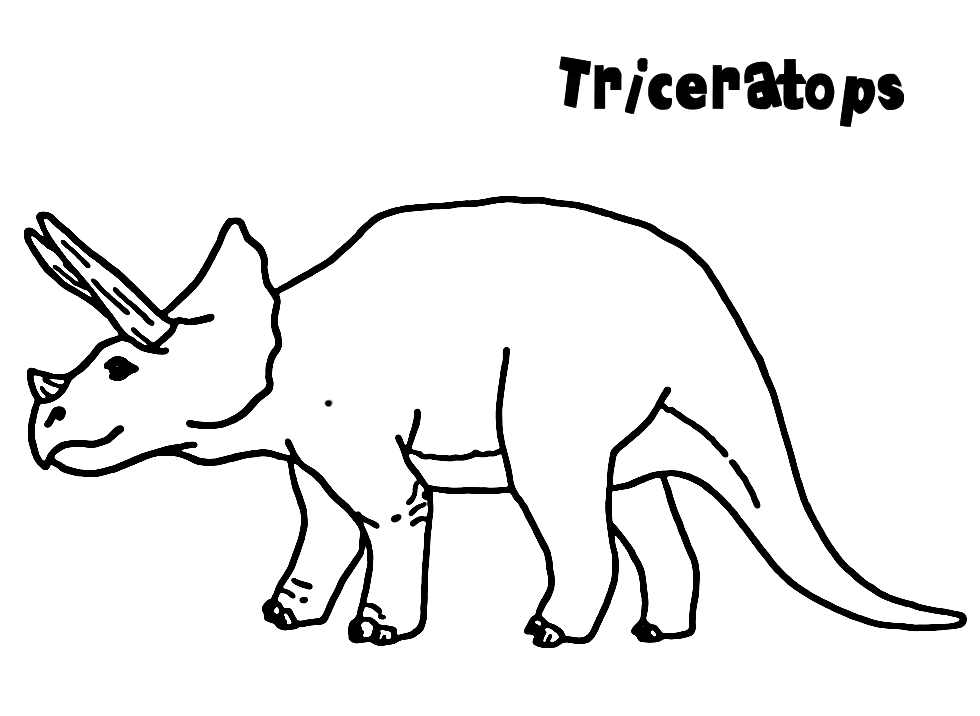 Triceratops Dinosaur 5 Coloring Page