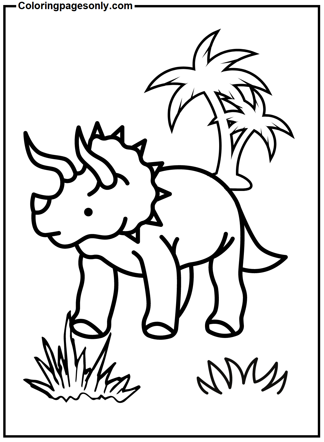 Triceratops Image Coloring Pages