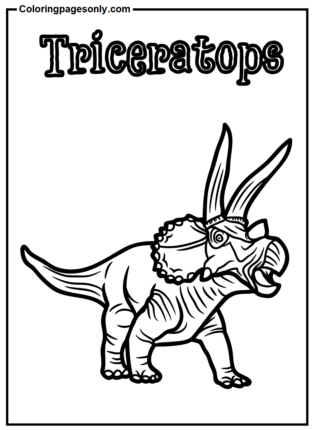 Triceratops Sheets Coloring Pages