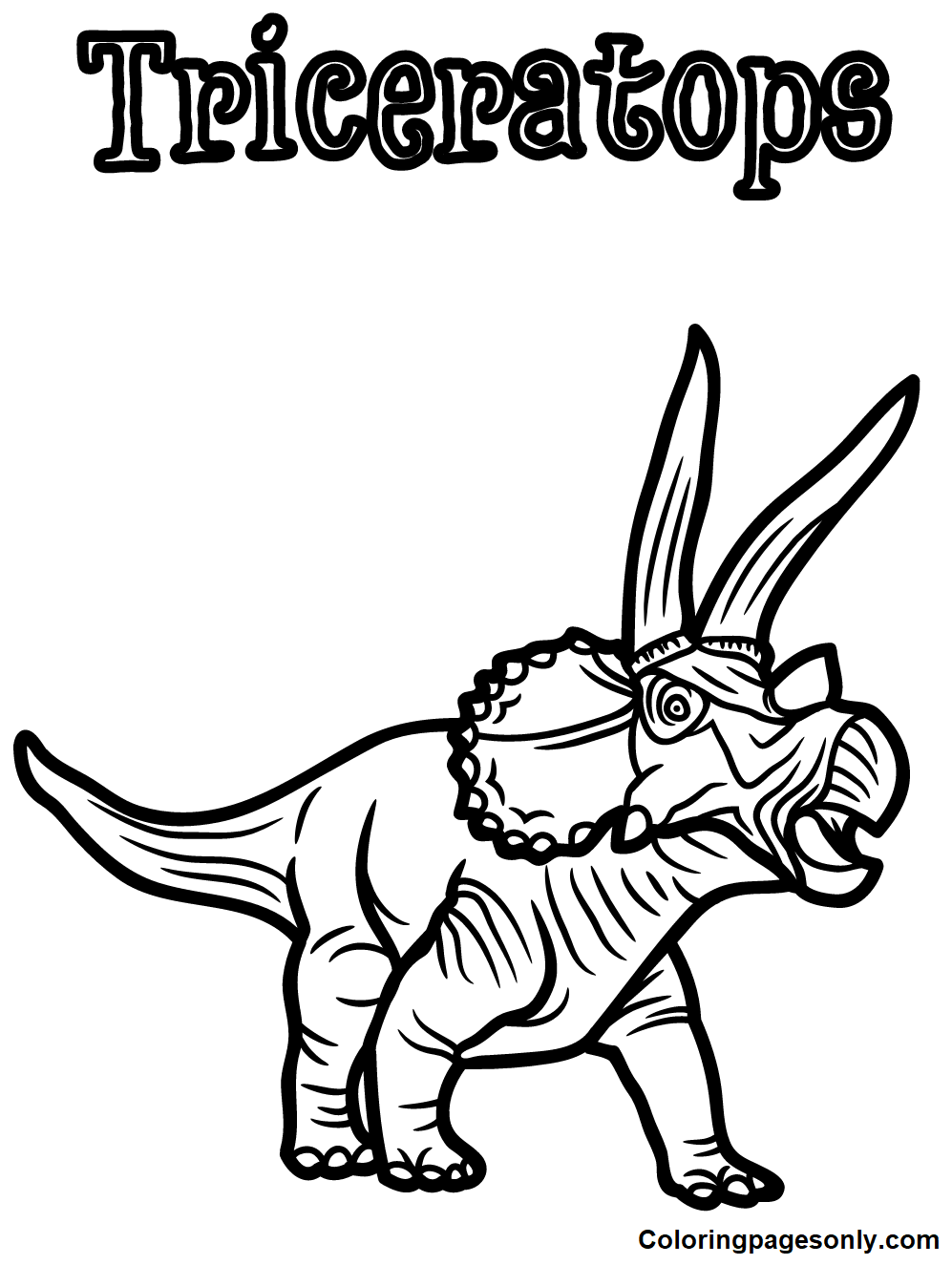 Triceratops Sheets Coloring Pages