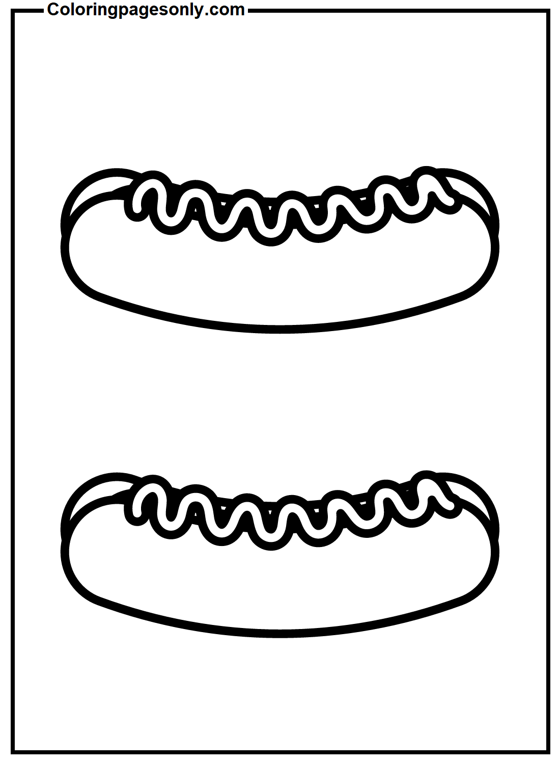 40 Hot Dog Coloring Pages ColoringPagesOnly