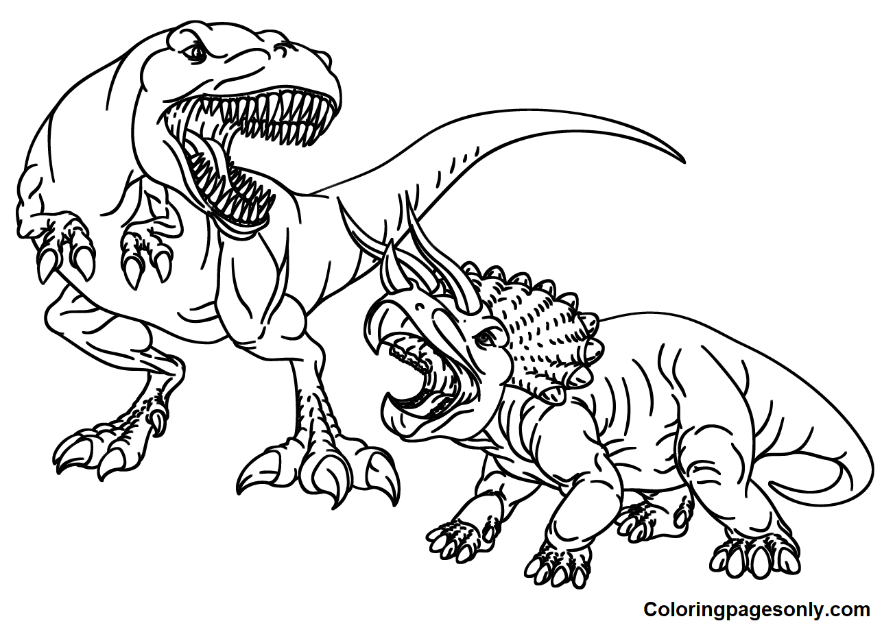 Раскраски динозавров крутые Индоминус рекс