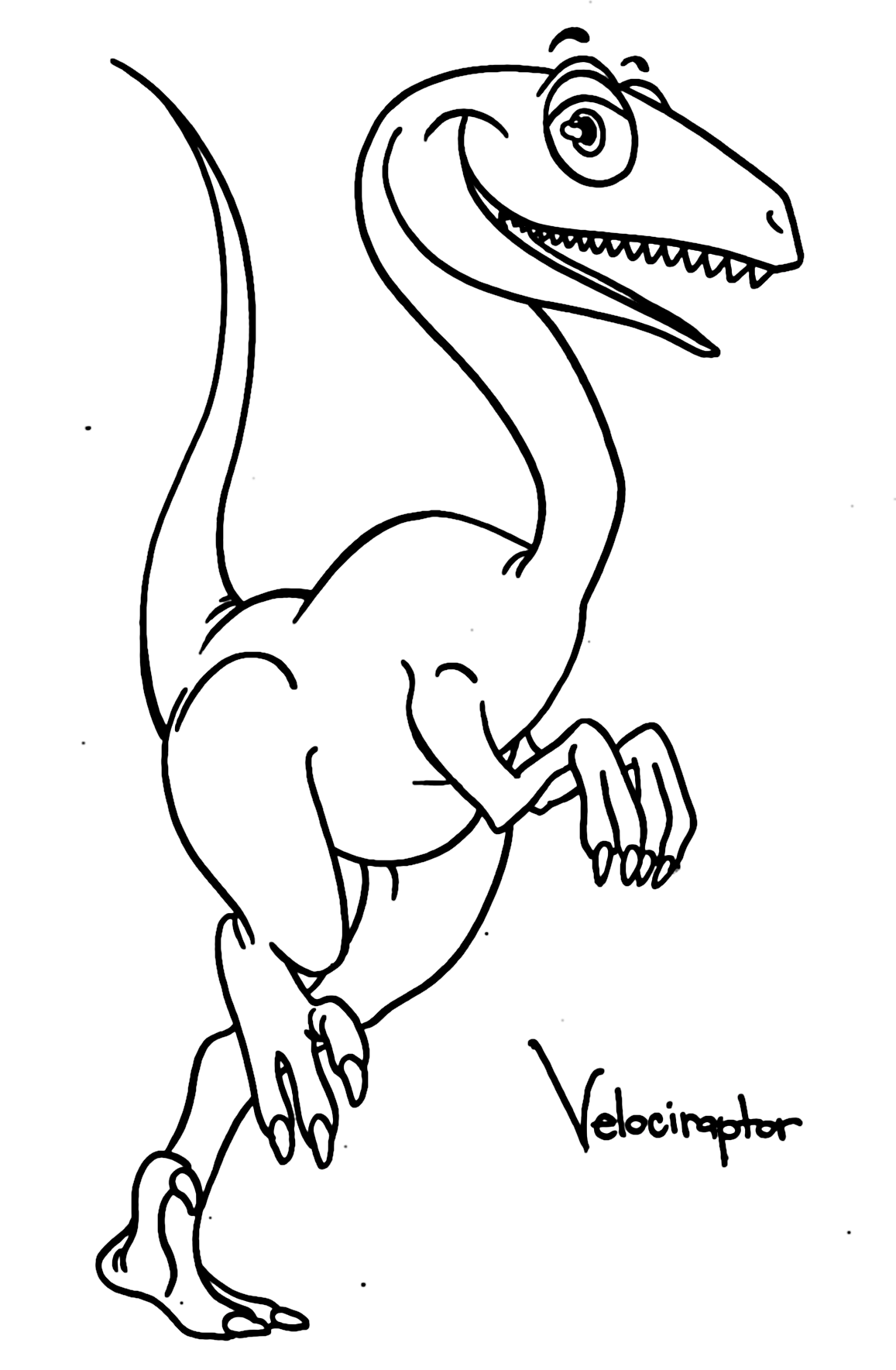 Velociraptor Dinosaur 5 Coloring Page