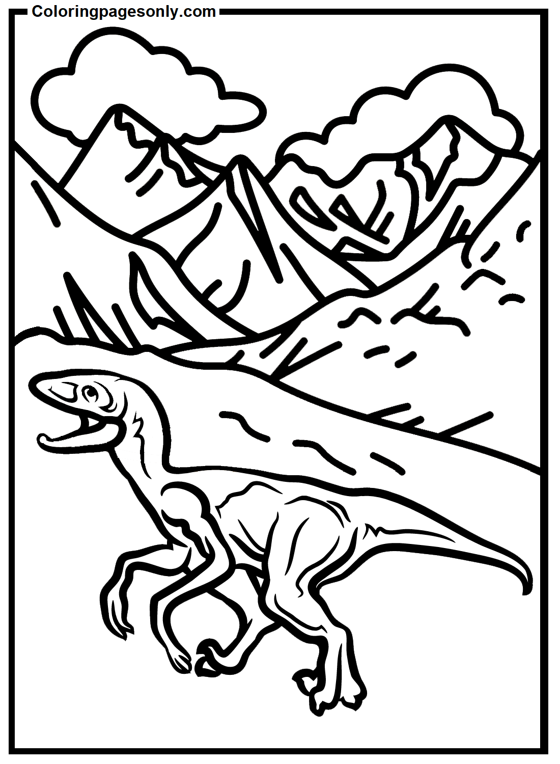 Velociraptor Picture Coloring Pages