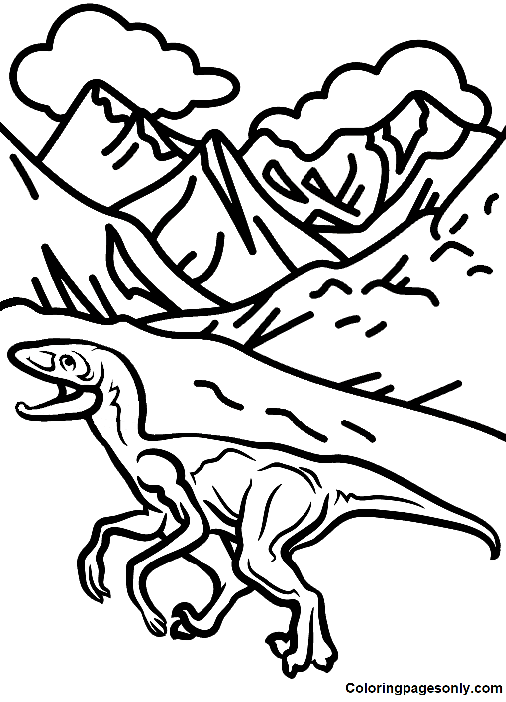 Velociraptor Picture Coloring Page