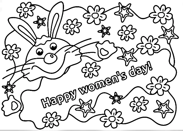 Women s Day Flowers Coloring Pages