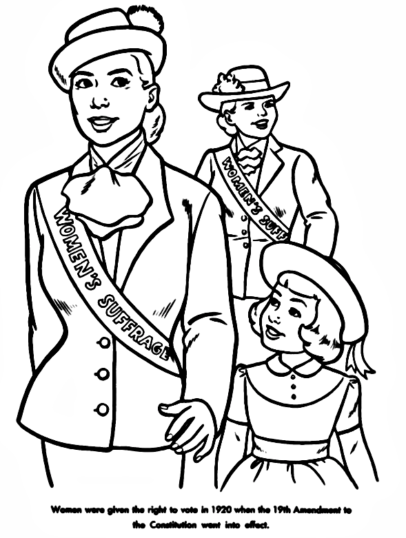 Women s Suffrage Coloring Pages