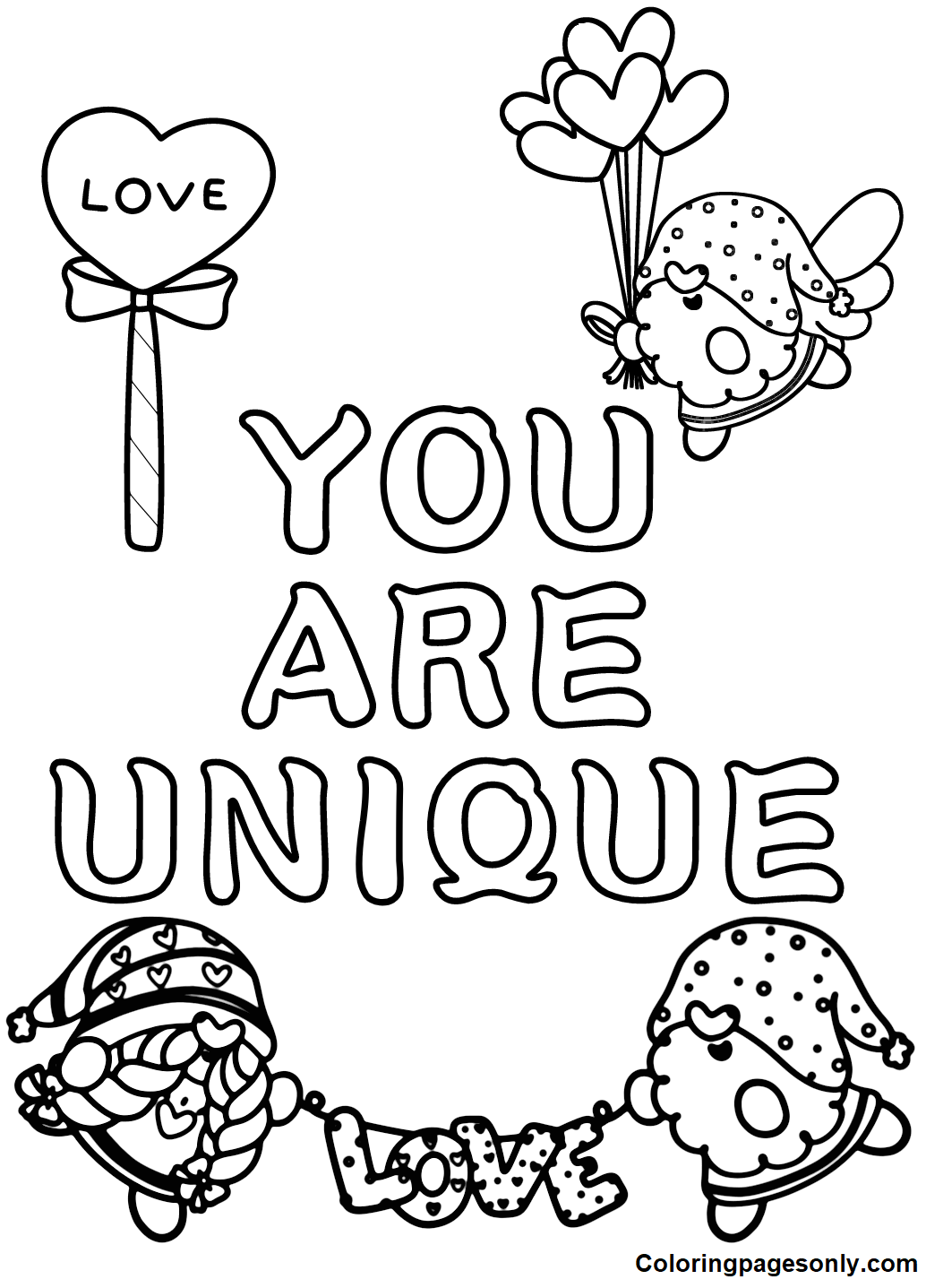You are unique Coloring Pages