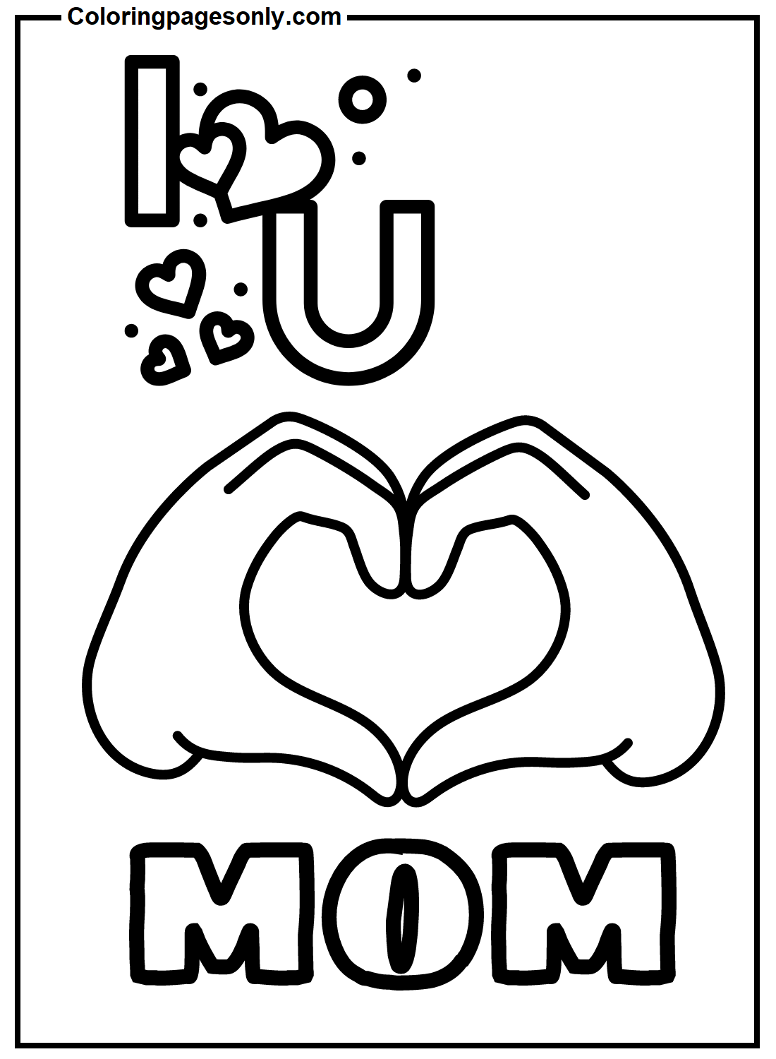 i love you mom image Coloring Page