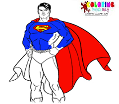 Superhero Drawing Coloring Pages