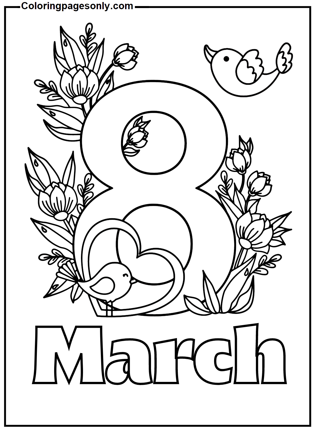 8 de marzo para imprimir desde el Día de la Mujer 2024