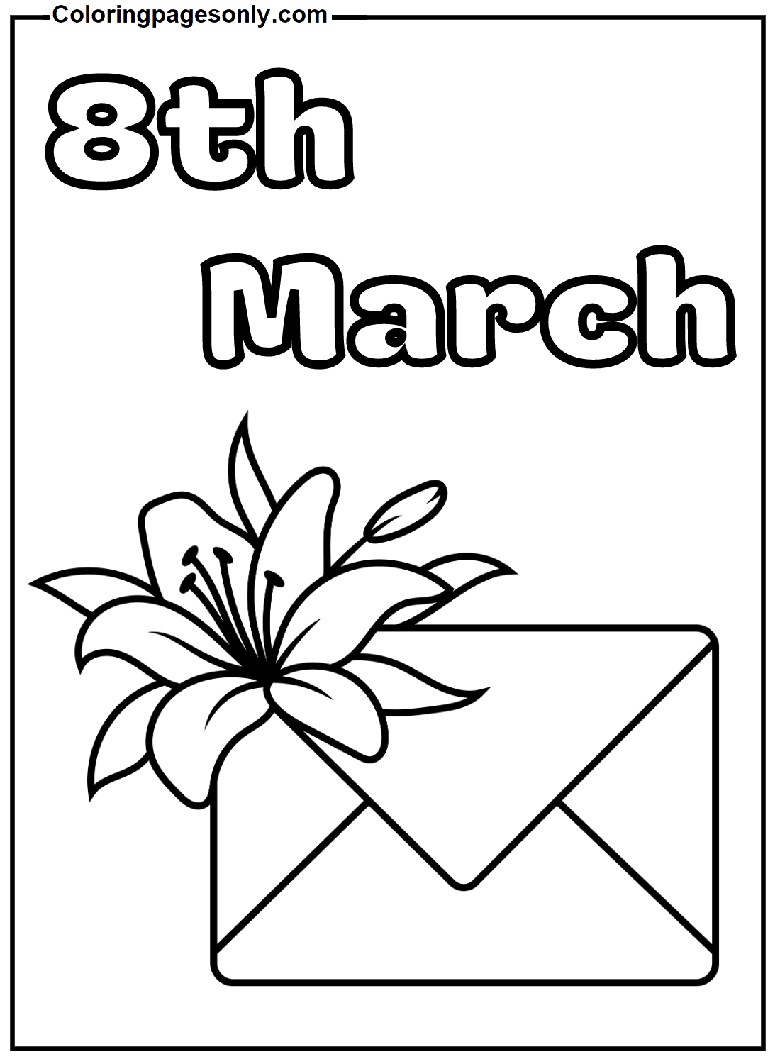 Folhas de 8 de março do Dia da Mulher de 2024