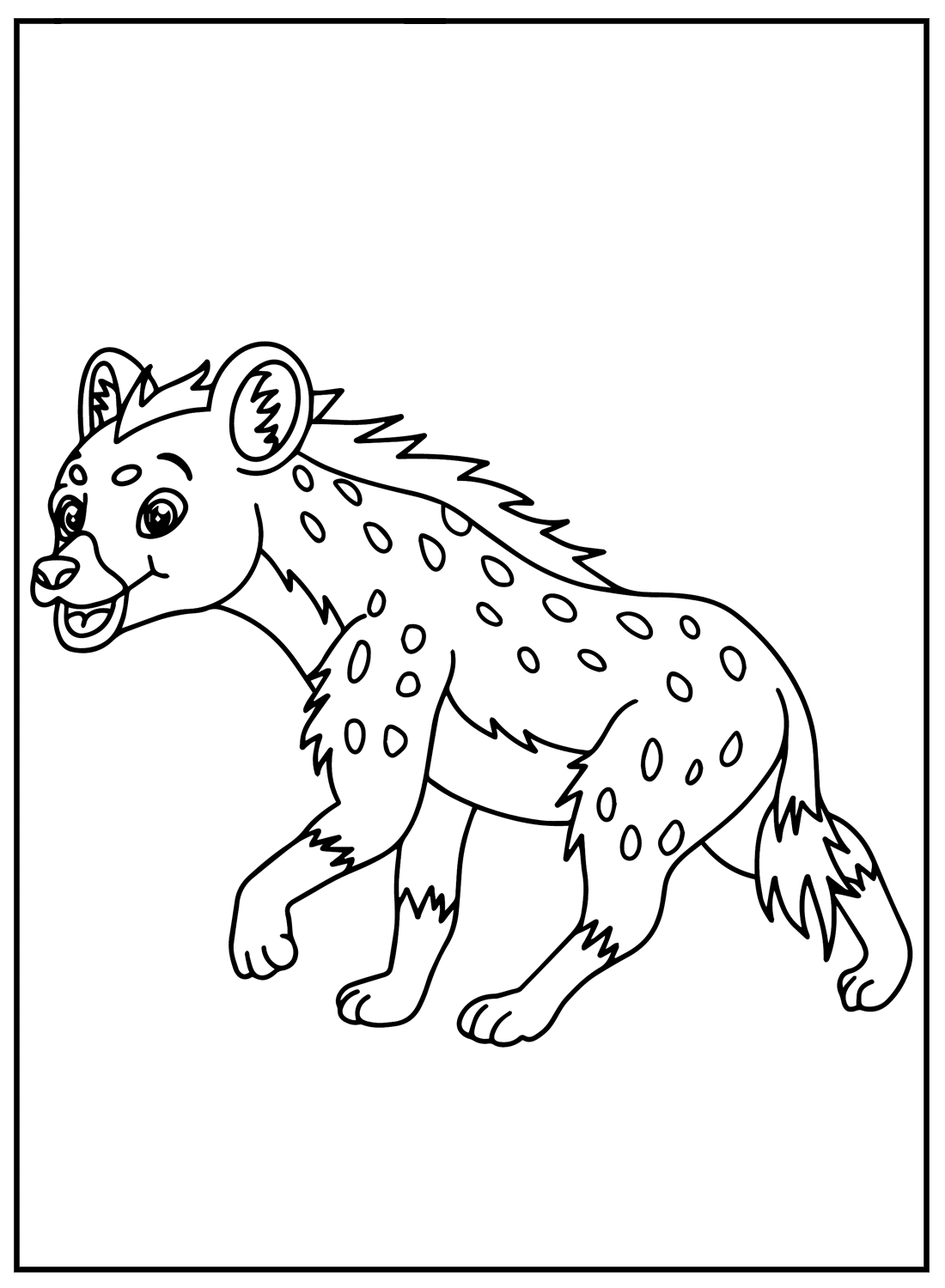 A Hyena Laughing Coloring Page