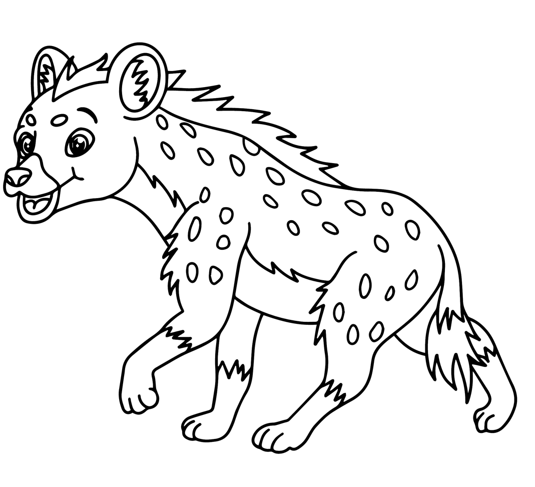 A Hyena Laughing Coloring Pages