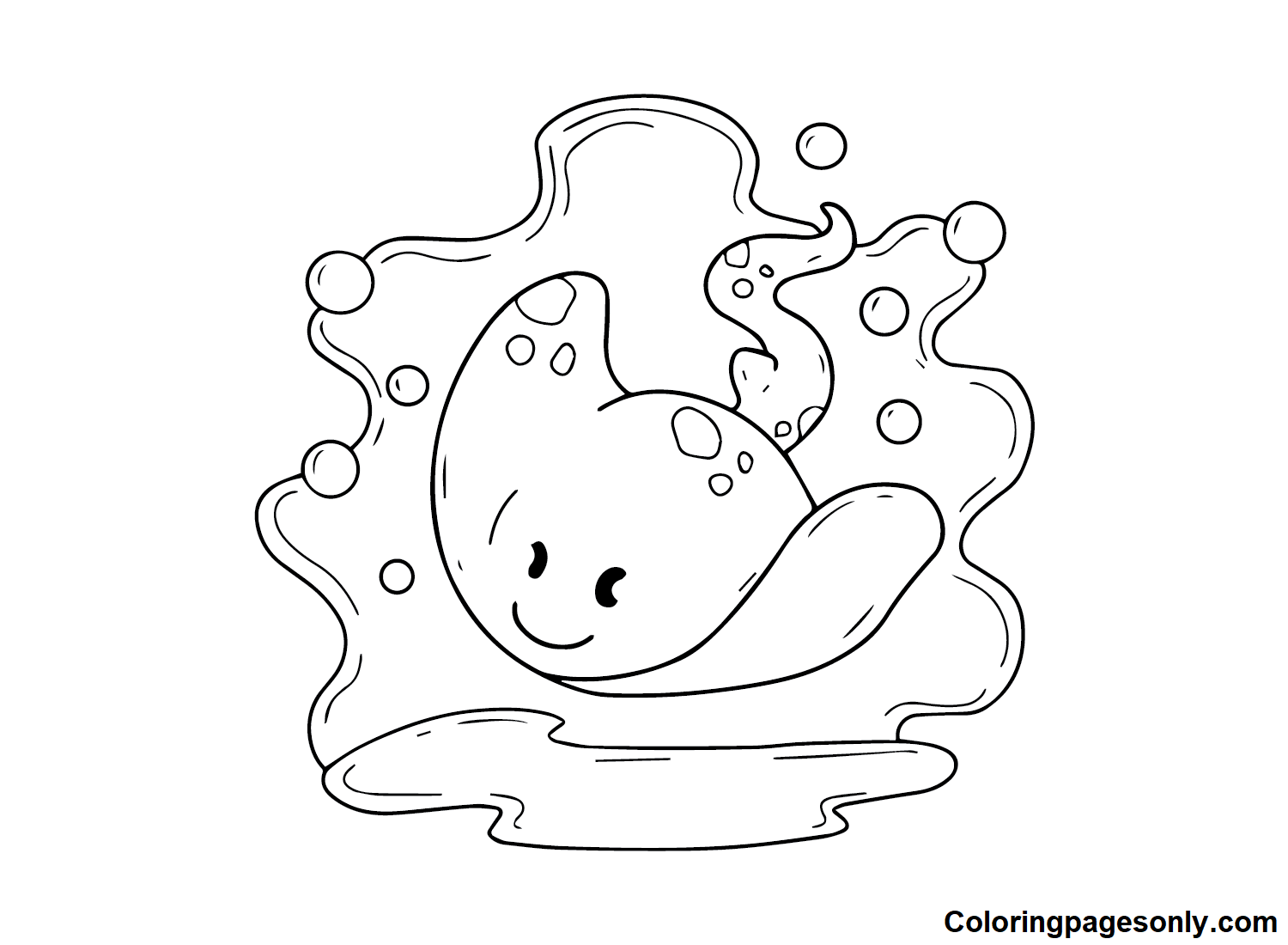 Adorable Stingray Coloring Page