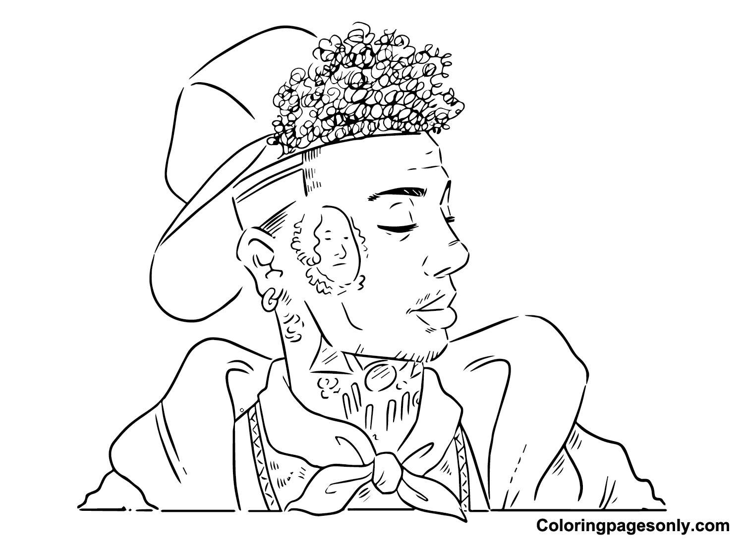 Amazing Blueface Coloring Pages