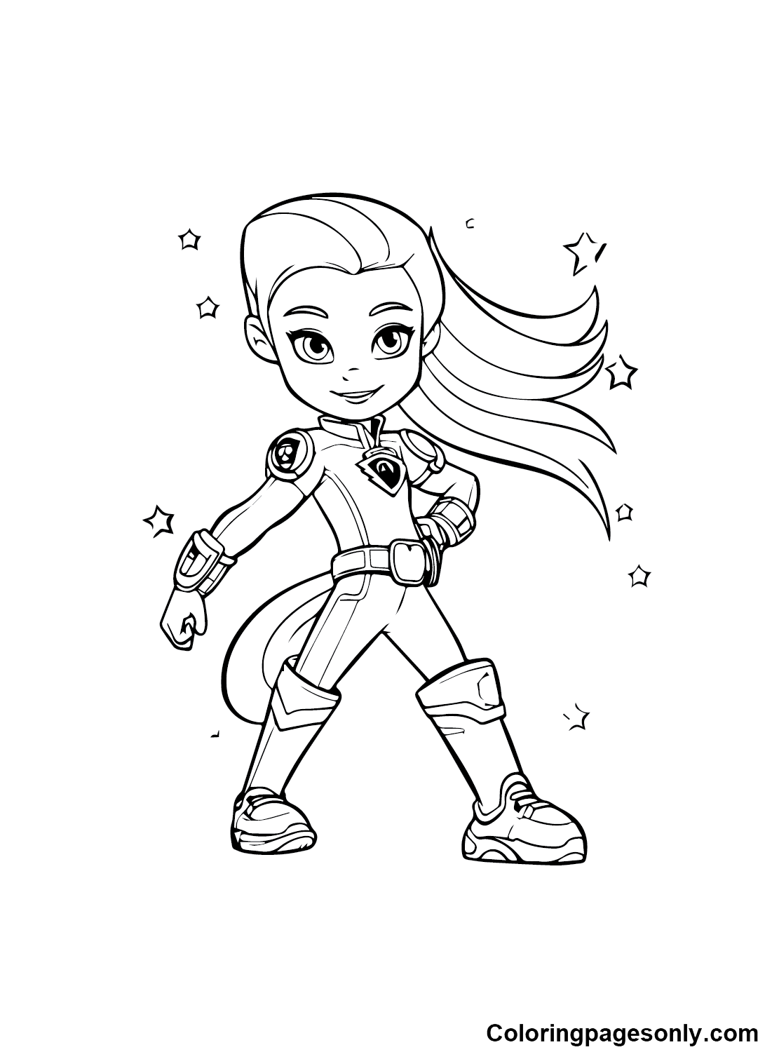 Amazing Rainbow Rangers Coloring Page