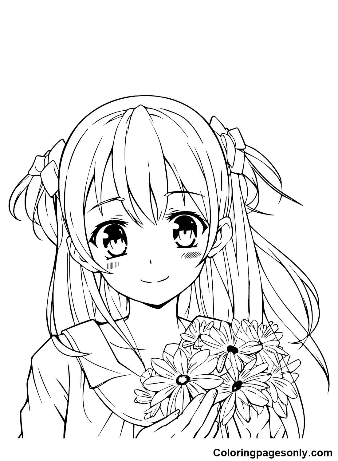 Anime Girl Printable Coloring Pages