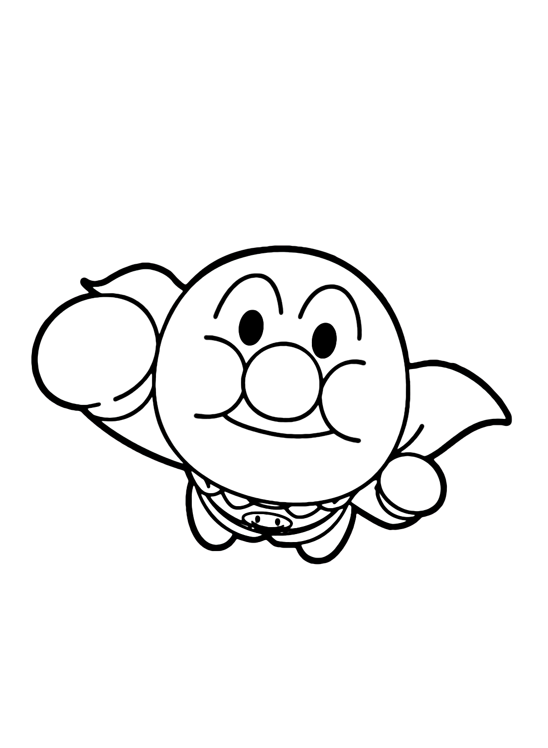 Anpanman Flying Coloring Pages