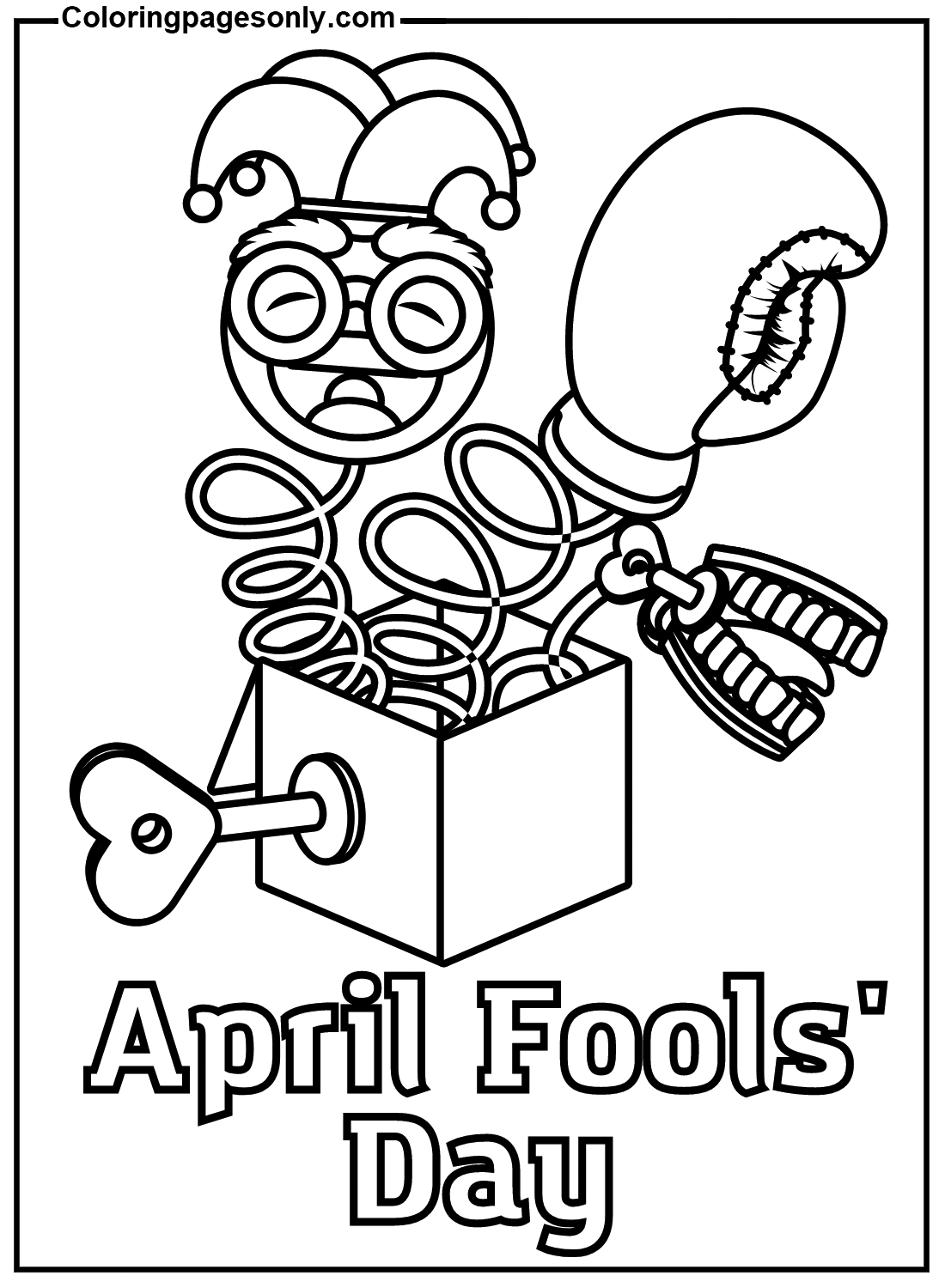 April Fools' Day Free Coloring Pages