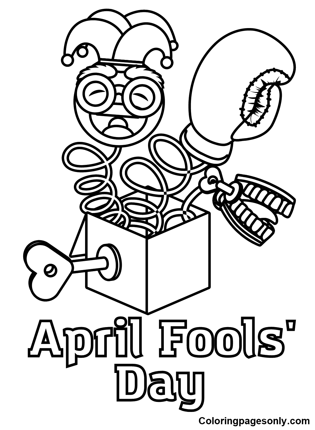 April Fools’ Day Free Coloring Pages