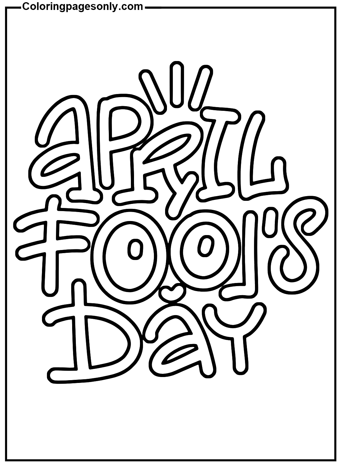 April Fools' Day Images Coloring Pages