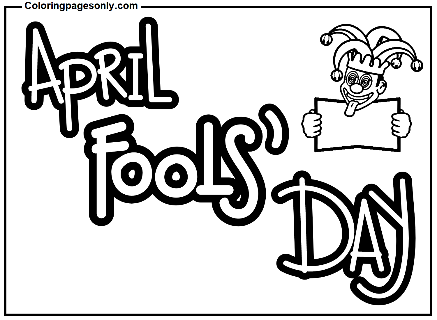 April Fools’ Day Pictures Coloring Page