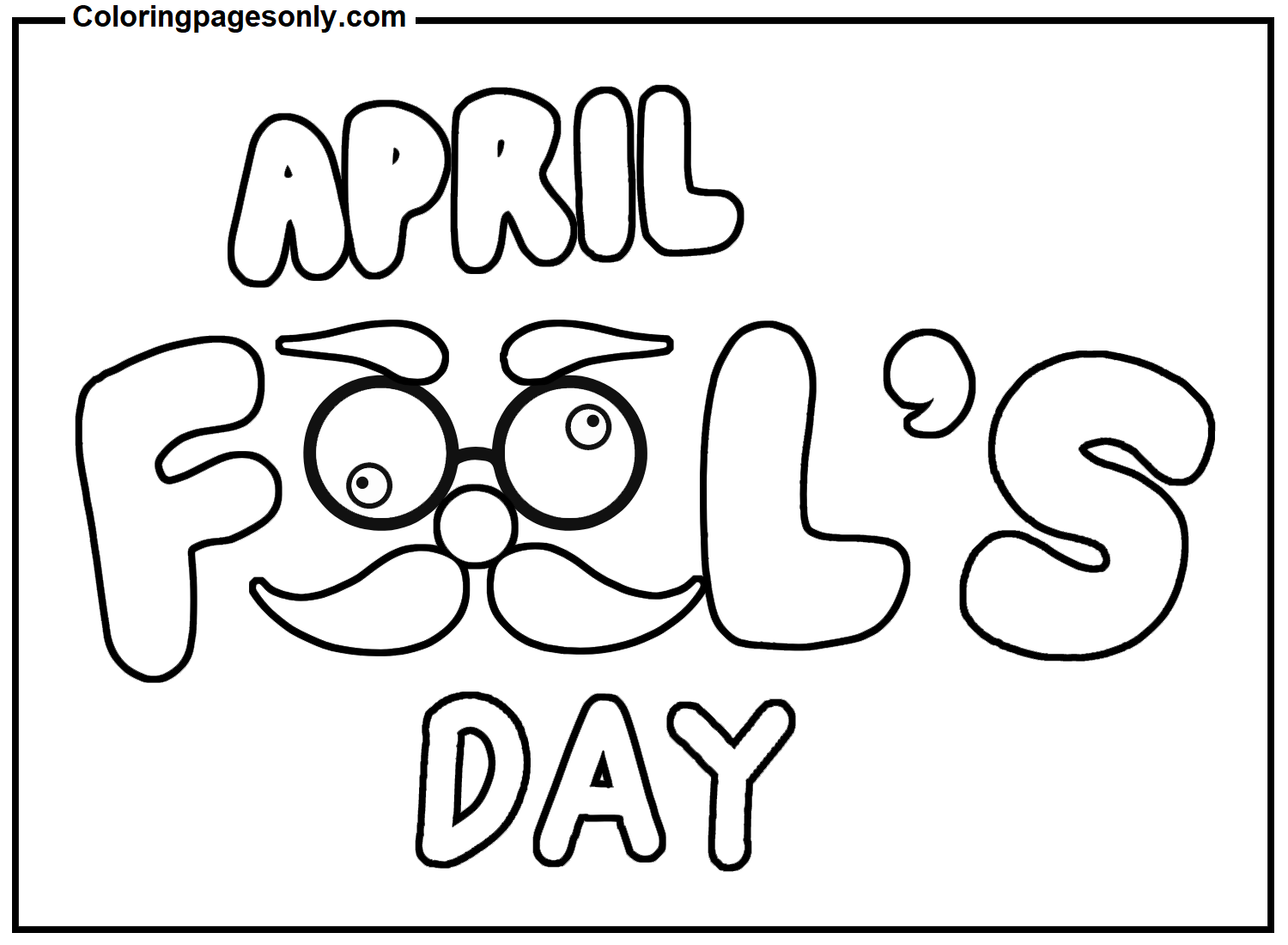 April Fools' Day Printable Sheets Coloring Pages