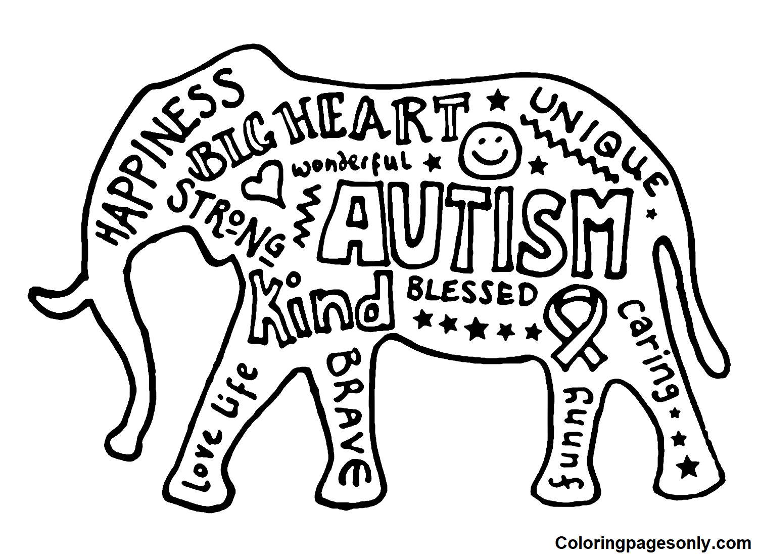 Autism Awareness Pictures Coloring Pages