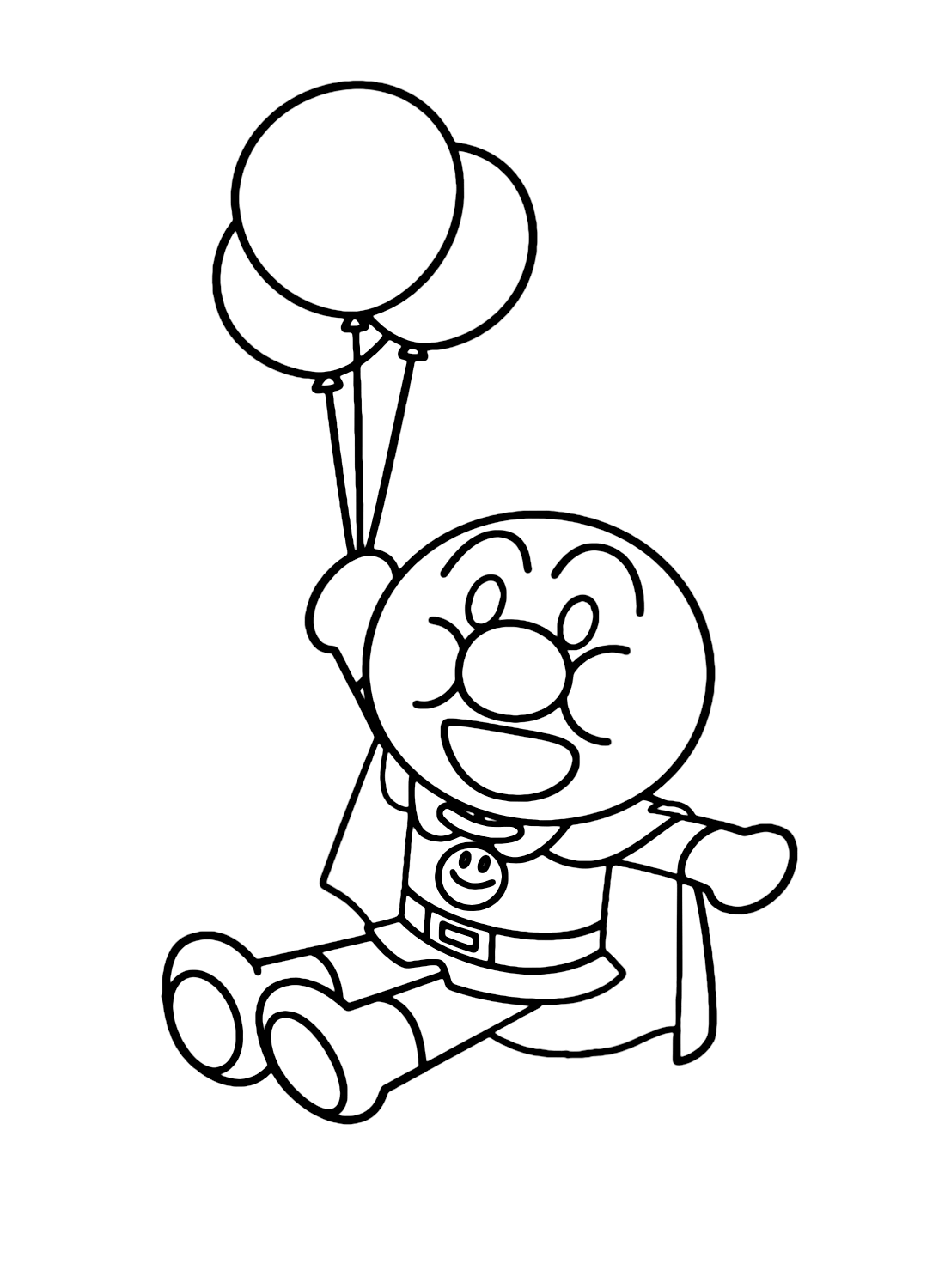 Balloons with Anpanman Coloring Pages