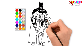 How to draw a Batman Face Full Body Logo Step by Step easy on paper