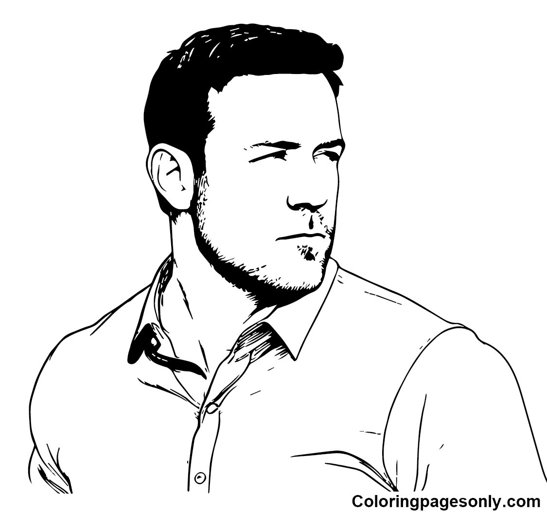 Ben Affleck Free Coloring Pages